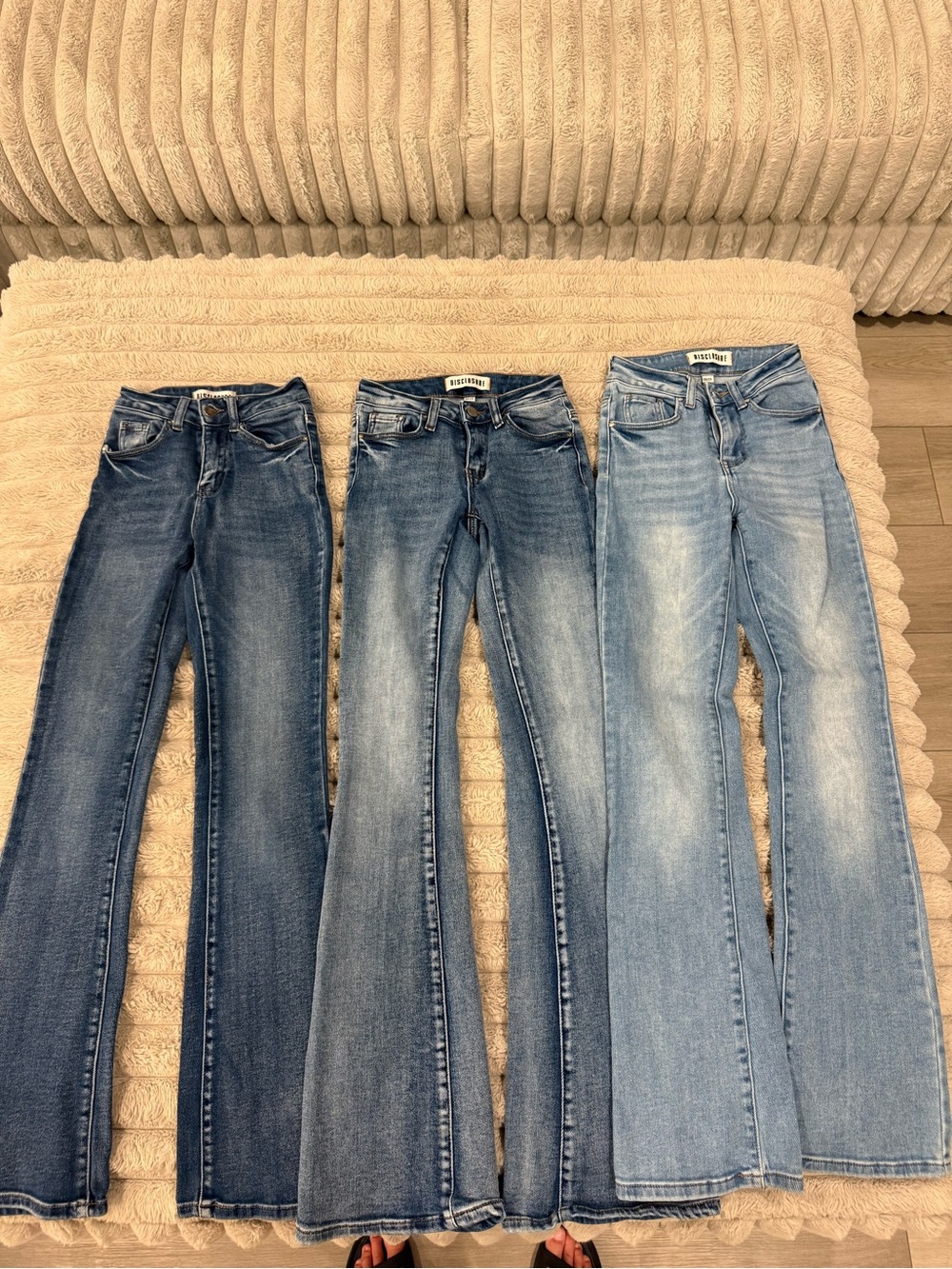 Women’s Blue Flare Jeans - Light to Dark Wash